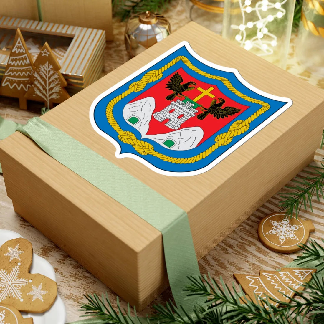 Escudo de Quito (Ecuador) (Coat of Arms) STICKER Vinyl Kiss-Cut Decal - The Sticker Space