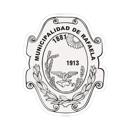 Escudo de Rafaela Santa Fe (Argentina) (Coat of Arms) STICKER Vinyl Kiss-Cut Decal 4 Inch White - The Sticker Space