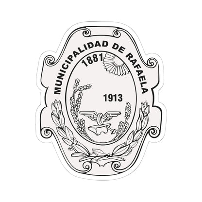 Escudo de Rafaela Santa Fe (Argentina) (Coat of Arms) STICKER Vinyl Kiss-Cut Decal 6 Inch White - The Sticker Space