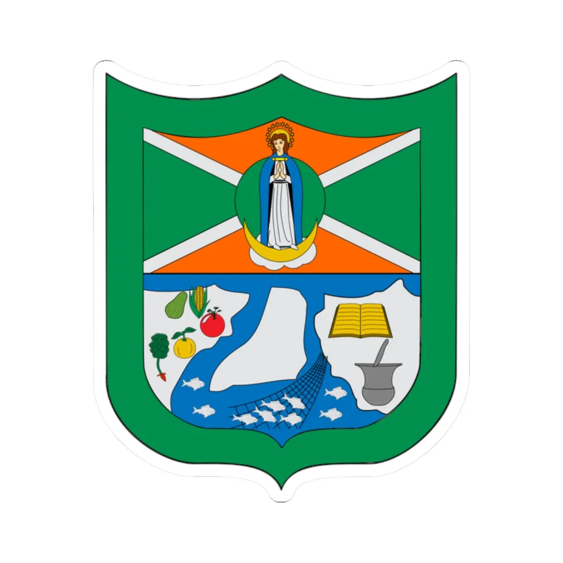 Escudo de Remolino Magdalena (Colombia) (Coat of Arms) STICKER Vinyl Kiss-Cut Decal 2 Inch White - The Sticker Space