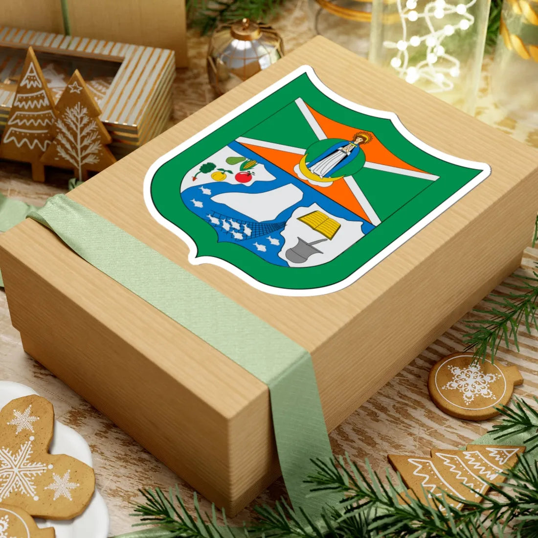 Escudo de Remolino Magdalena (Colombia) (Coat of Arms) STICKER Vinyl Kiss-Cut Decal - The Sticker Space