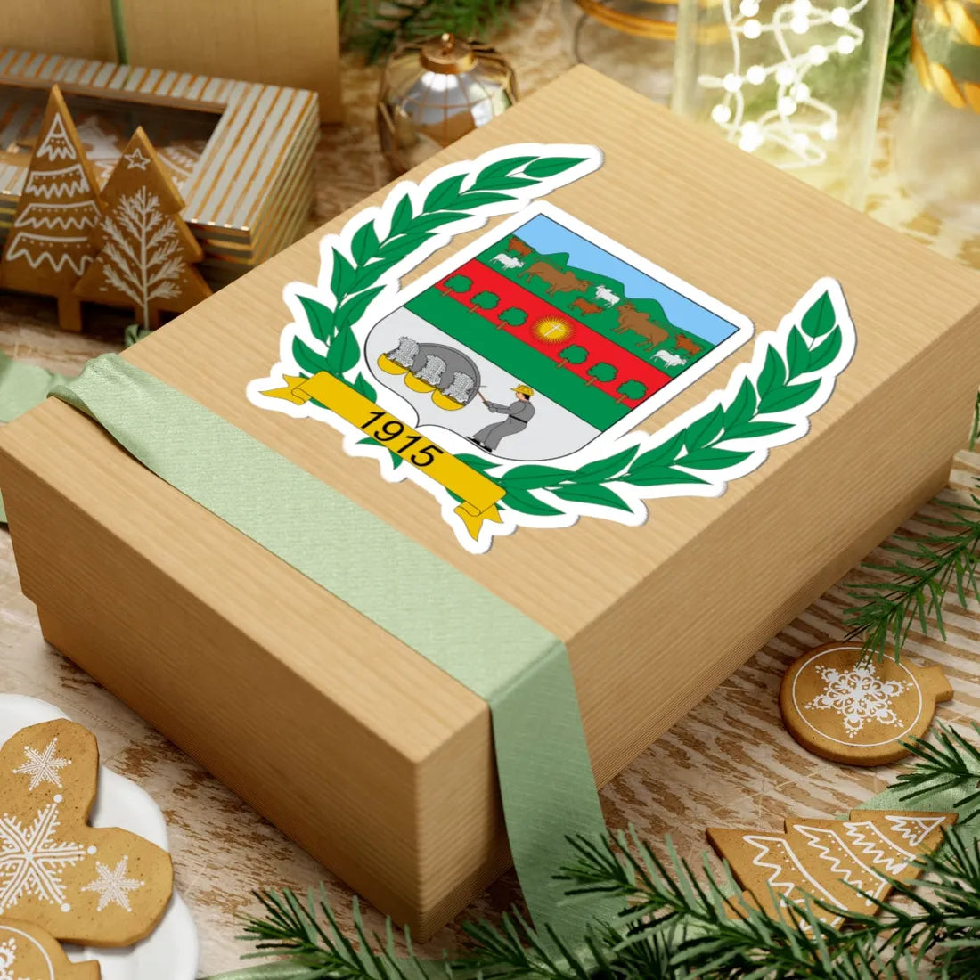 Escudo de Restrepo Meta (Colombia) (Coat of Arms) STICKER Vinyl Kiss-Cut Decal - The Sticker Space