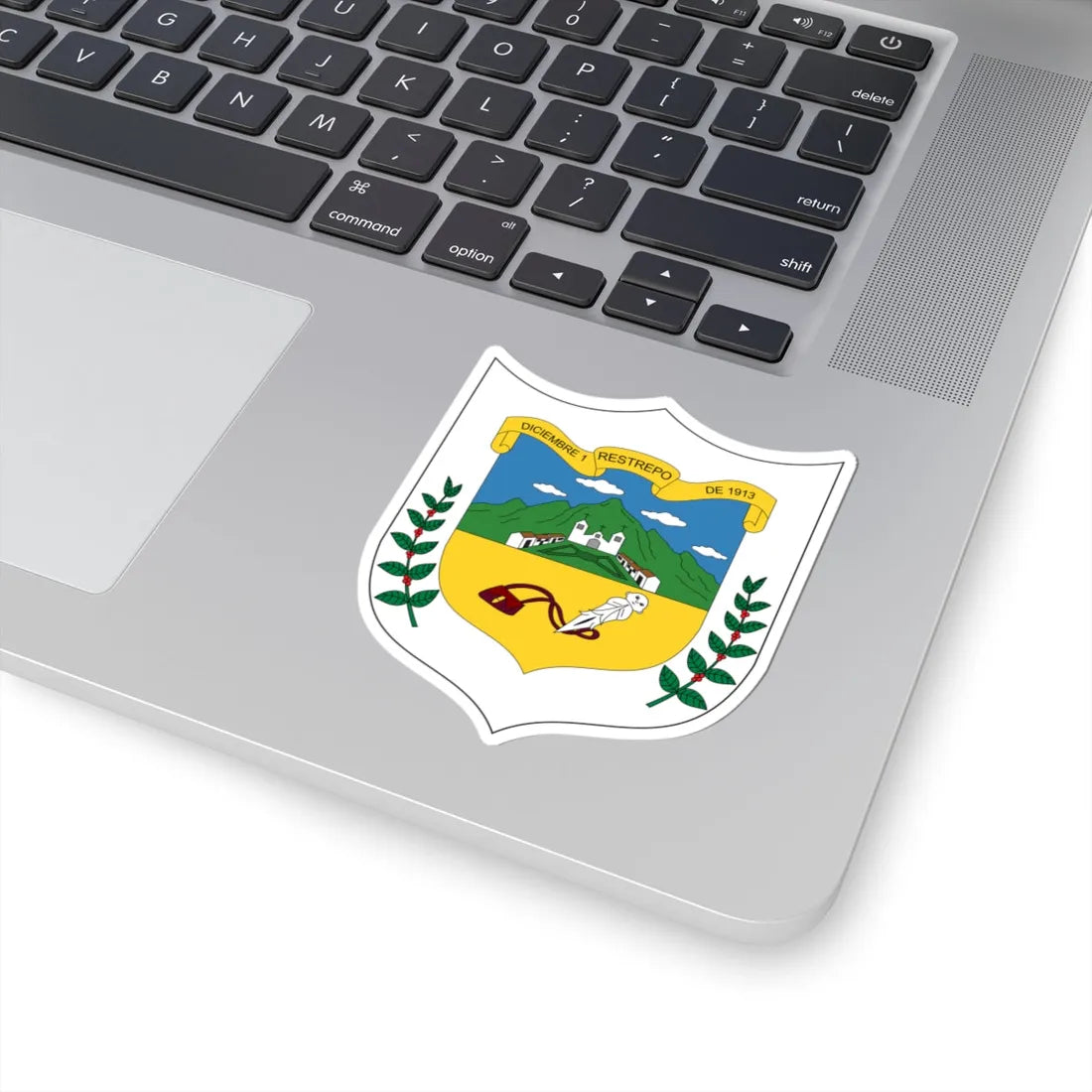 Escudo de Restrepo - Valle del Cauca (Colombia) (Coat of Arms) STICKER Vinyl Kiss-Cut Decal - The Sticker Space