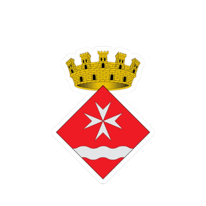 Escudo de Riba-roja dEbre (Spain) (Coat of Arms) STICKER Vinyl Kiss-Cut Decal 2 Inch White - The Sticker Space
