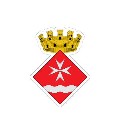 Escudo de Riba-roja dEbre (Spain) (Coat of Arms) STICKER Vinyl Kiss-Cut Decal 6 Inch White - The Sticker Space