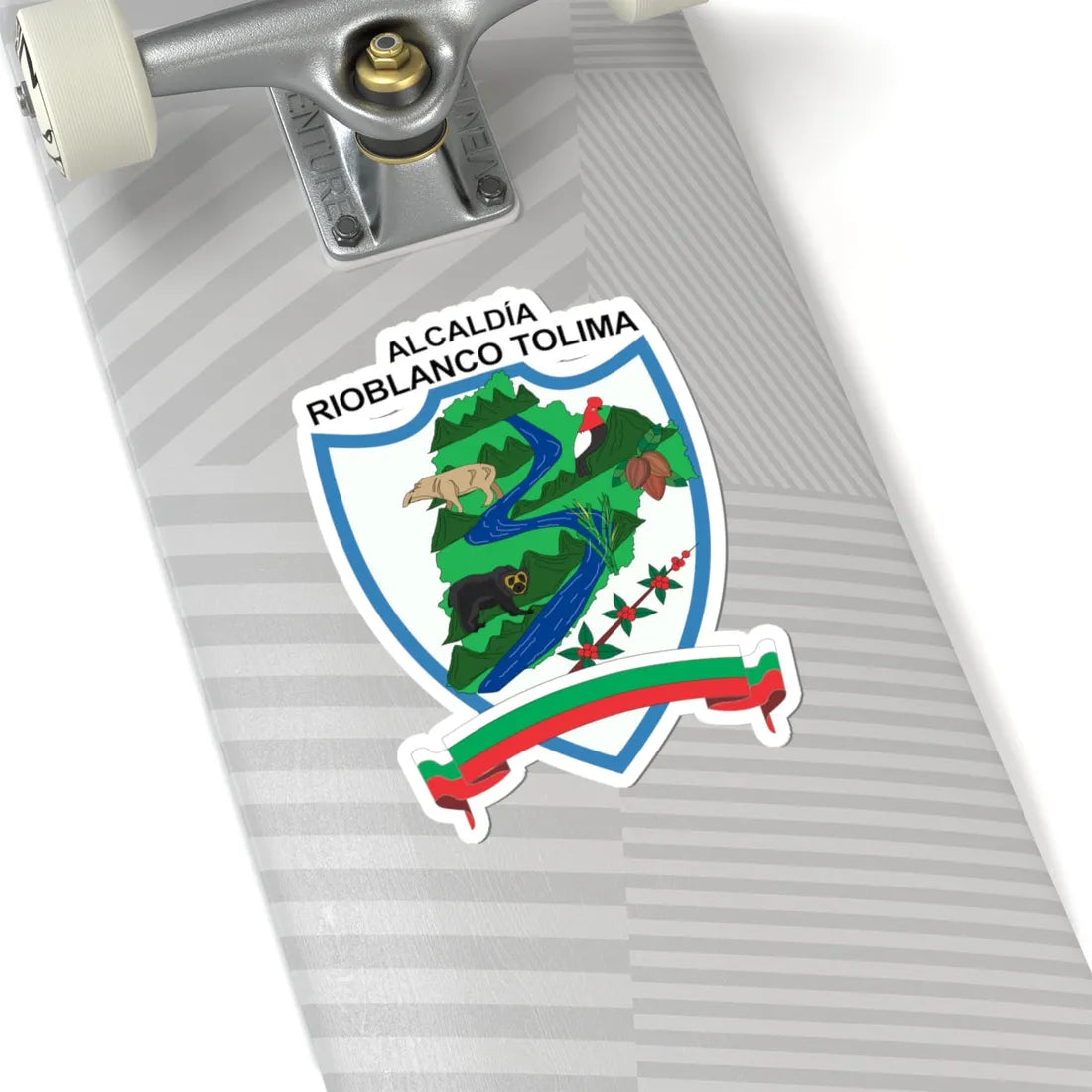 Escudo de Rioblanco - Tolima (Colombia) (Coat of Arms) STICKER Vinyl Kiss-Cut Decal - The Sticker Space