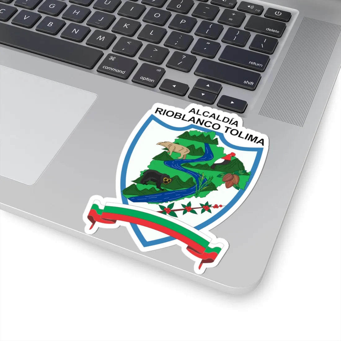 Escudo de Rioblanco - Tolima (Colombia) (Coat of Arms) STICKER Vinyl Kiss-Cut Decal - The Sticker Space