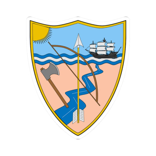 Escudo de Riohacha (Colombia) (Coat of Arms) STICKER Vinyl Kiss-Cut Decal 2 Inch White - The Sticker Space