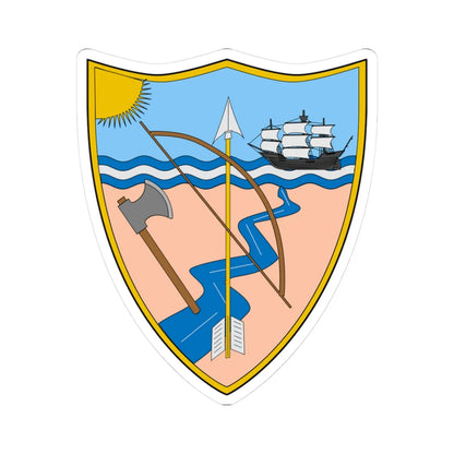 Escudo de Riohacha (Colombia) (Coat of Arms) STICKER Vinyl Kiss-Cut Decal 3 Inch White - The Sticker Space