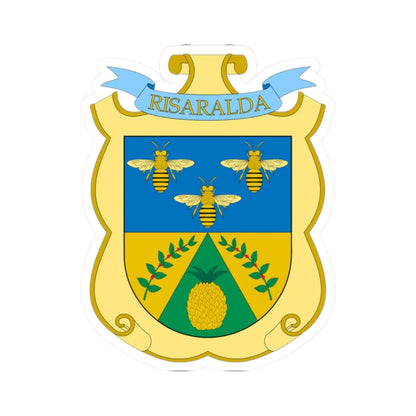 Escudo de Risaralda (Colombia) (Coat of Arms) STICKER Vinyl Kiss-Cut Decal 2 Inch White - The Sticker Space