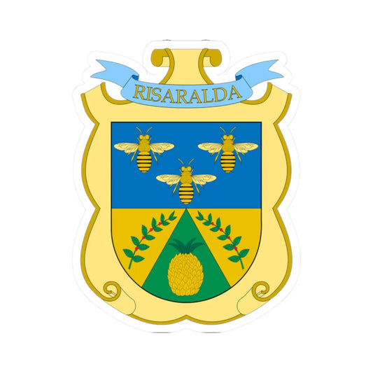 Escudo de Risaralda (Colombia) (Coat of Arms) STICKER Vinyl Kiss-Cut Decal 2 Inch White - The Sticker Space