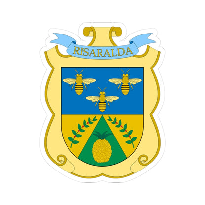 Escudo de Risaralda (Colombia) (Coat of Arms) STICKER Vinyl Kiss-Cut Decal 3 Inch White - The Sticker Space