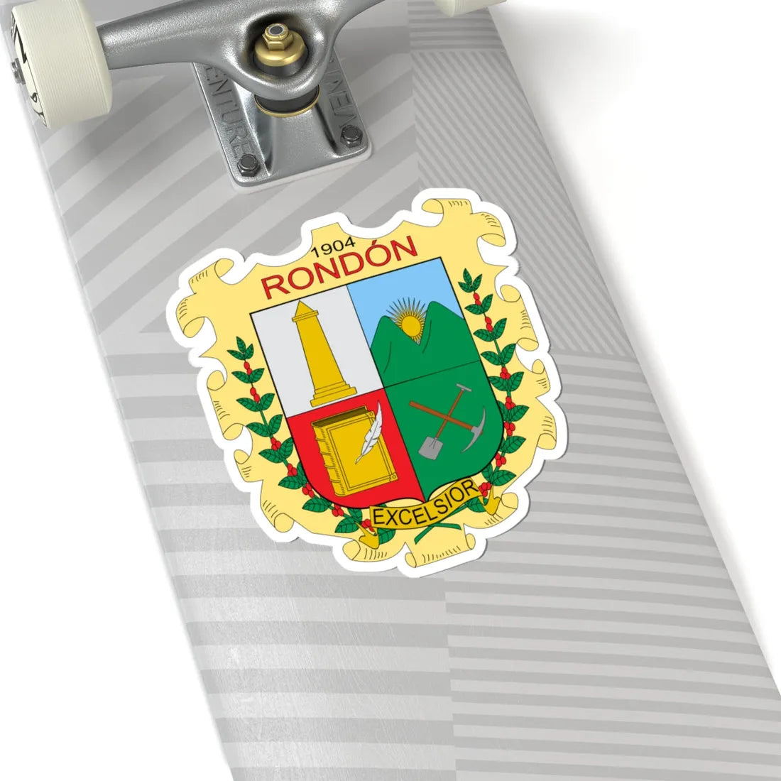 Escudo de Rondón Boyacá (Colombia) (Coat of Arms) STICKER Vinyl Kiss-Cut Decal - The Sticker Space