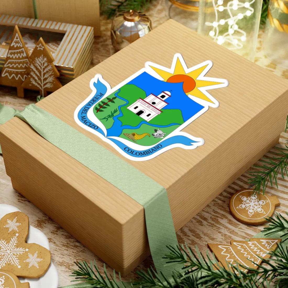 Escudo de Rosas - Cauca (Colombia) (Coat of Arms) STICKER Vinyl Kiss-Cut Decal - The Sticker Space