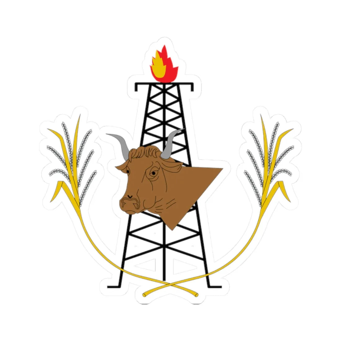 Escudo de Sabana de Torres Santander (Colombia) (Coat of Arms) STICKER Vinyl Kiss-Cut Decal 2 Inch White - The Sticker Space