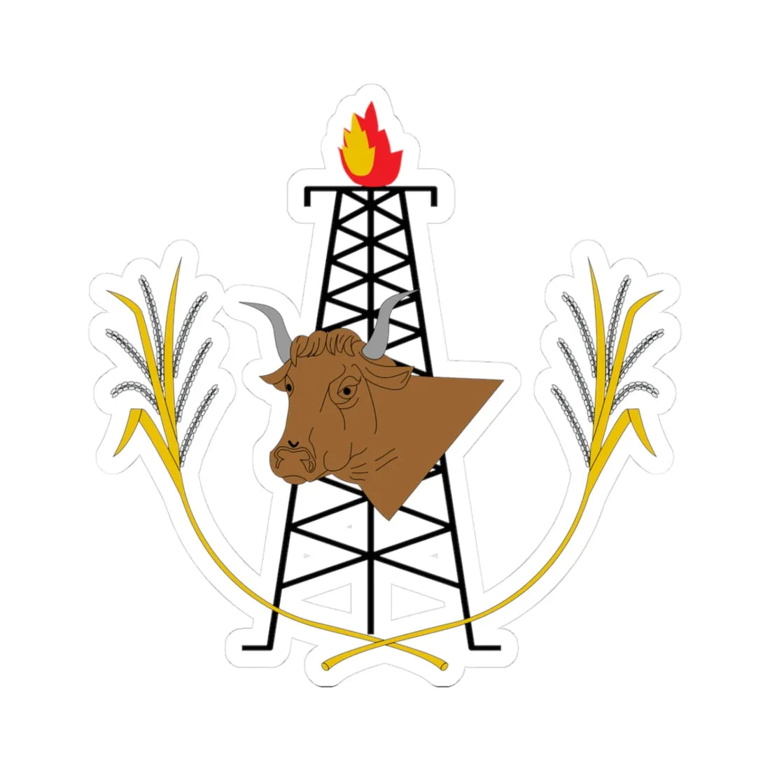 Escudo de Sabana de Torres Santander (Colombia) (Coat of Arms) STICKER Vinyl Kiss-Cut Decal 3 Inch White - The Sticker Space