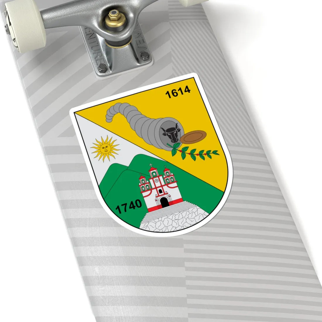 Escudo de Sabanalarga Antioquia (Colombia) (Coat of Arms) STICKER Vinyl Kiss-Cut Decal - The Sticker Space