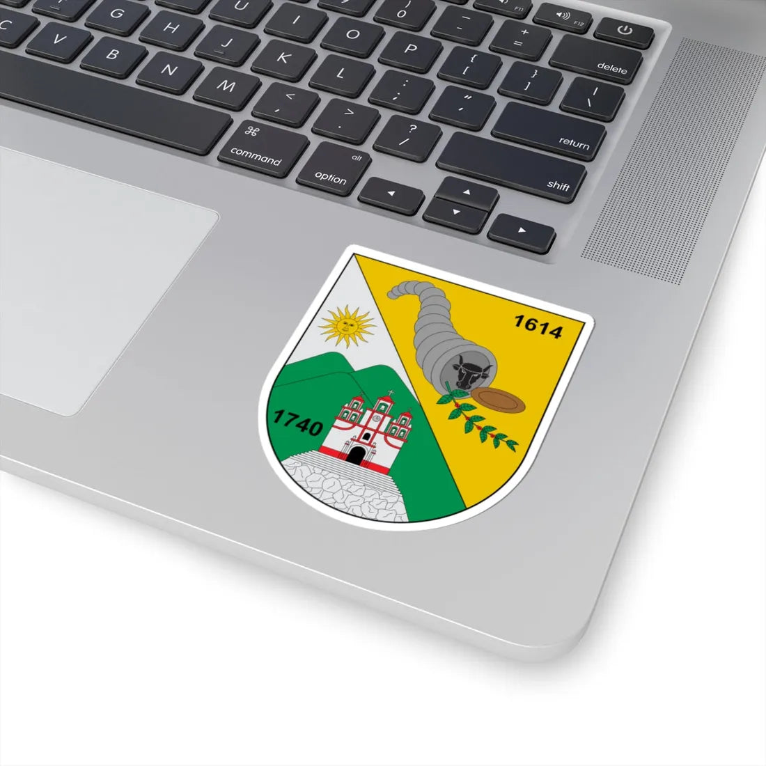 Escudo de Sabanalarga Antioquia (Colombia) (Coat of Arms) STICKER Vinyl Kiss-Cut Decal - The Sticker Space