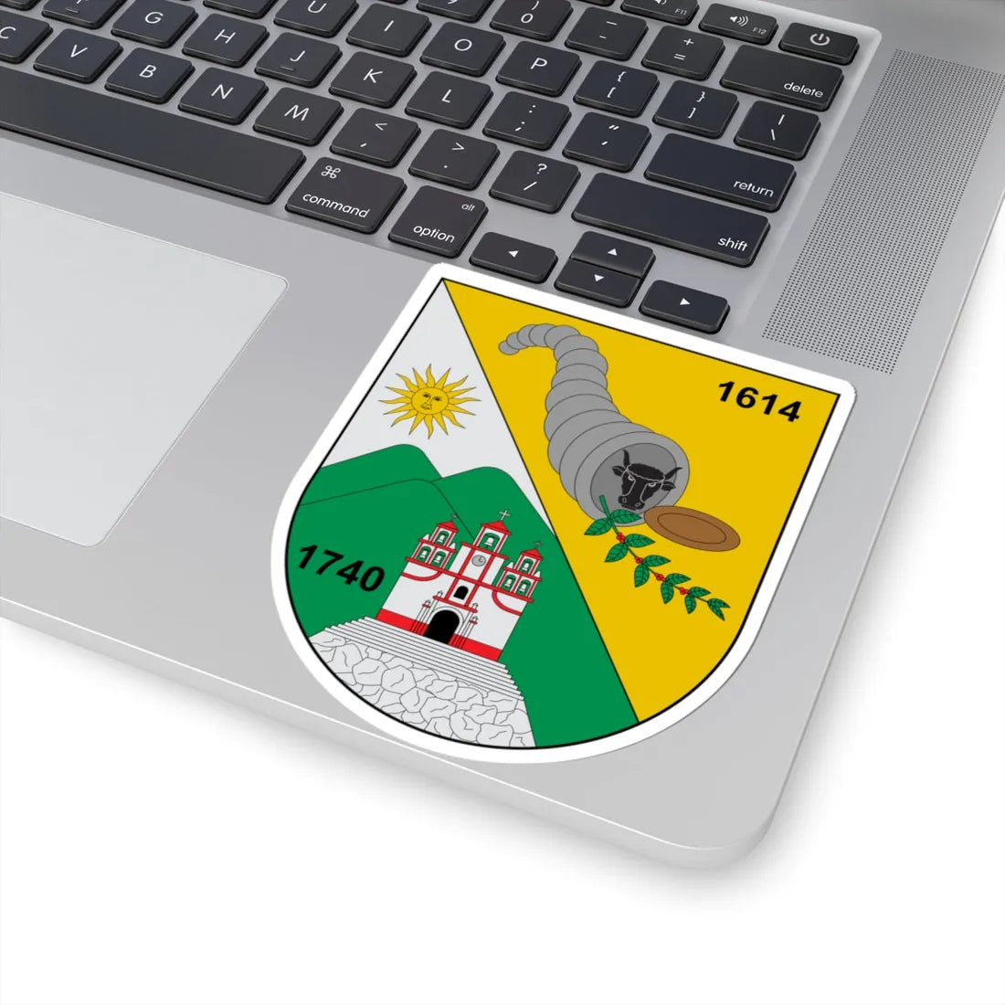 Escudo de Sabanalarga Antioquia (Colombia) (Coat of Arms) STICKER Vinyl Kiss-Cut Decal - The Sticker Space