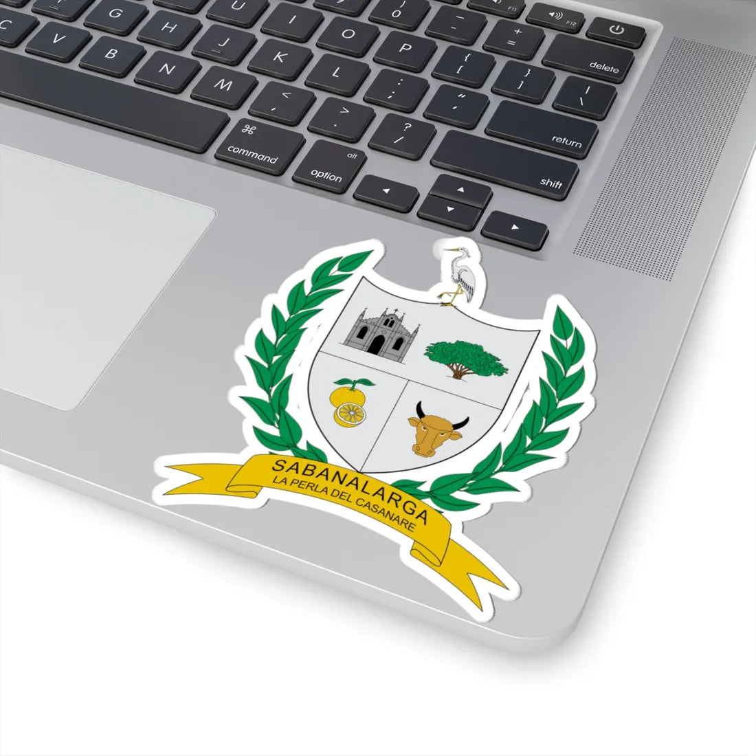 Escudo de Sabanalarga Casanare (Colombia) (Coat of Arms) STICKER Vinyl Kiss-Cut Decal - The Sticker Space