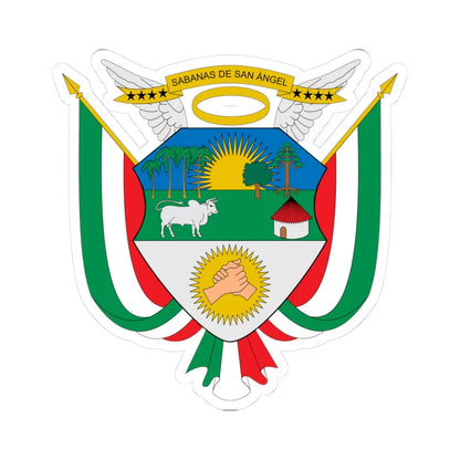 Escudo de Sabanas de San Ángel (Colombia) (Coat of Arms) STICKER Vinyl Kiss-Cut Decal 3 Inch White - The Sticker Space