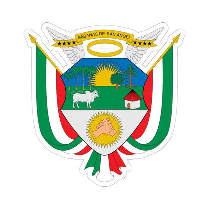 Escudo de Sabanas de San Ángel (Colombia) (Coat of Arms) STICKER Vinyl Kiss-Cut Decal 6 Inch White - The Sticker Space