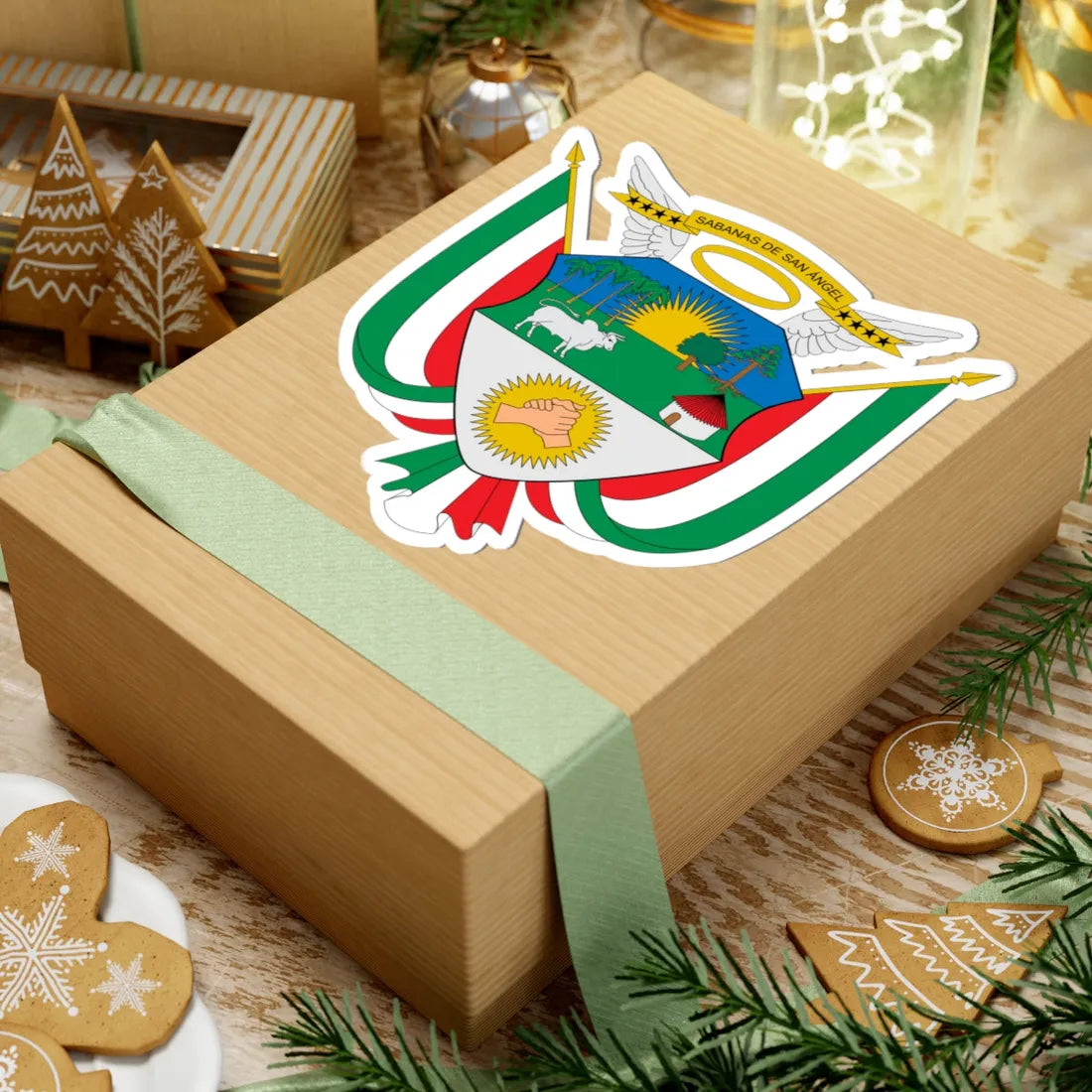 Escudo de Sabanas de San Ángel (Colombia) (Coat of Arms) STICKER Vinyl Kiss-Cut Decal - The Sticker Space