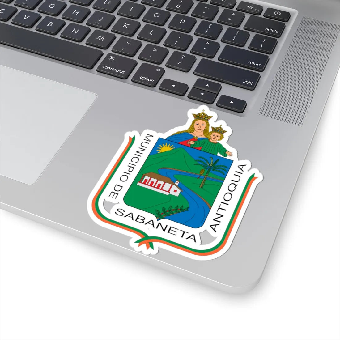 Escudo de Sabaneta Antioquia (Colombia) (Coat of Arms) STICKER Vinyl Kiss-Cut Decal - The Sticker Space