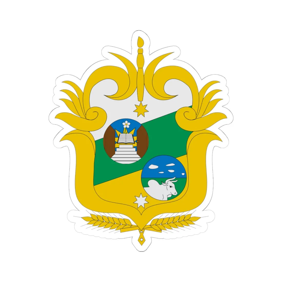 Escudo de Sahagún Córdoba (Colombia) (Coat of Arms) STICKER Vinyl Kiss-Cut Decal - The Sticker Space