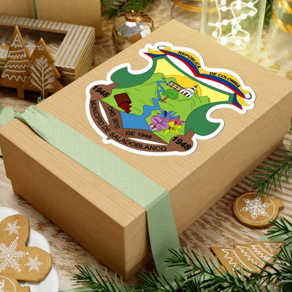 Escudo de Saladoblanco - Huila (Colombia) (Coat of Arms) STICKER Vinyl Kiss-Cut Decal - The Sticker Space