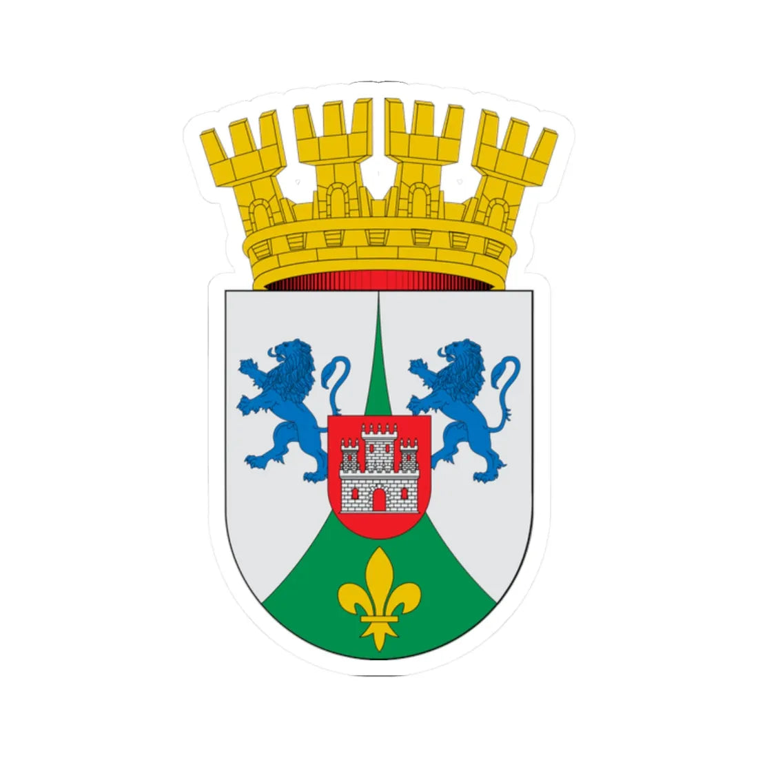 Escudo de Salamanca Chile (Chile) (Coat of Arms) STICKER Vinyl Kiss-Cut Decal 2 Inch White - The Sticker Space