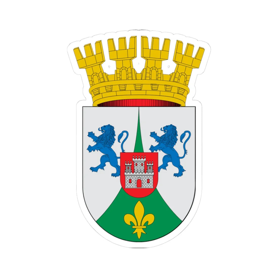 Escudo de Salamanca Chile (Chile) (Coat of Arms) STICKER Vinyl Kiss-Cut Decal 3 Inch White - The Sticker Space