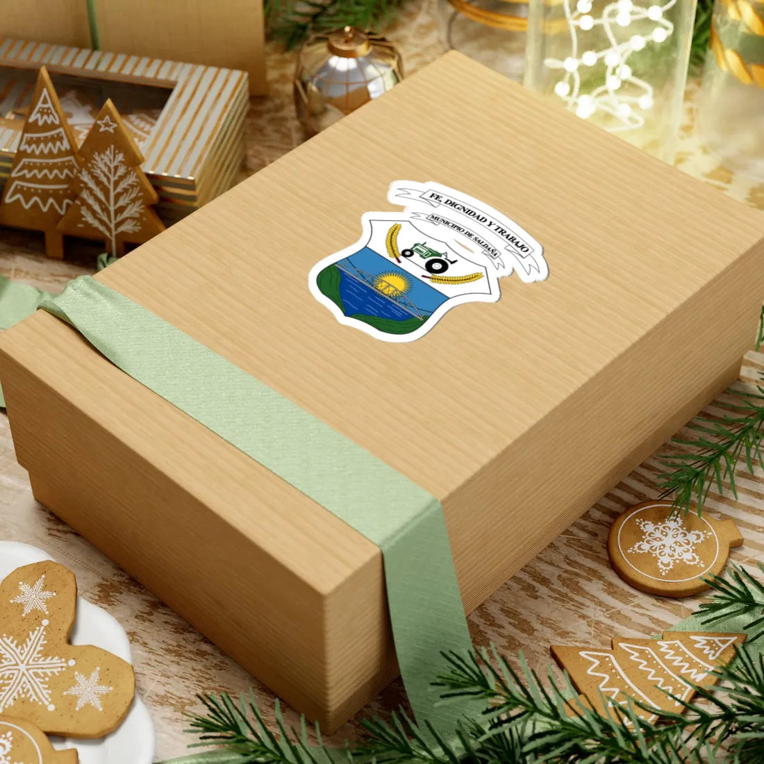 Escudo de Saldaña - Tolima (Colombia) (Coat of Arms) STICKER Vinyl Kiss-Cut Decal - The Sticker Space