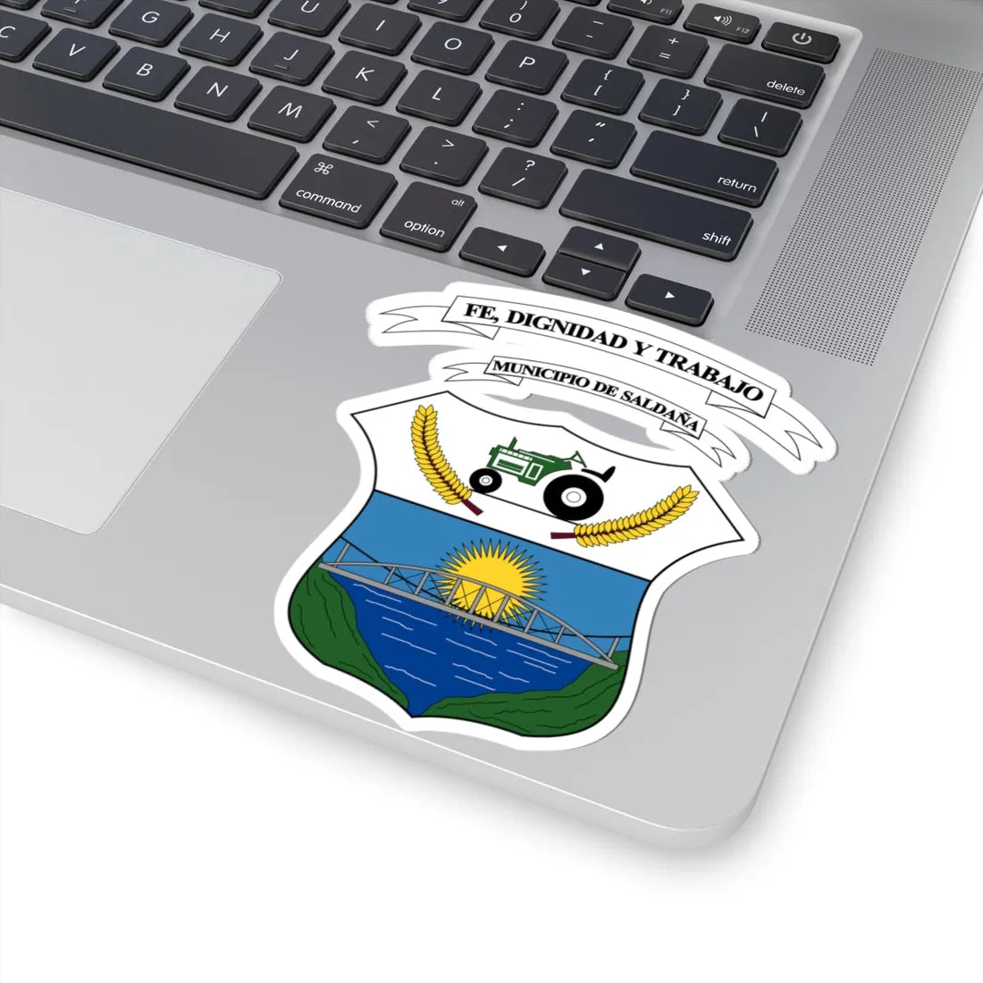 Escudo de Saldaña - Tolima (Colombia) (Coat of Arms) STICKER Vinyl Kiss-Cut Decal - The Sticker Space