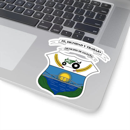 Escudo de Saldaña - Tolima (Colombia) (Coat of Arms) STICKER Vinyl Kiss-Cut Decal - The Sticker Space