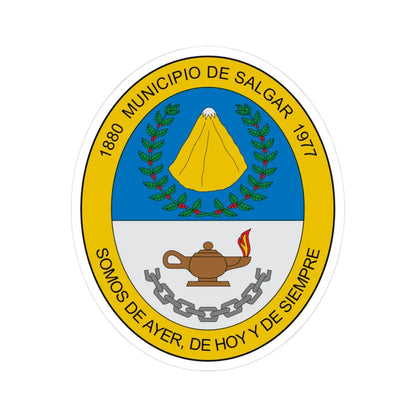 Escudo de Salgar (Colombia) (Coat of Arms) STICKER Vinyl Kiss-Cut Decal 3 Inch White - The Sticker Space