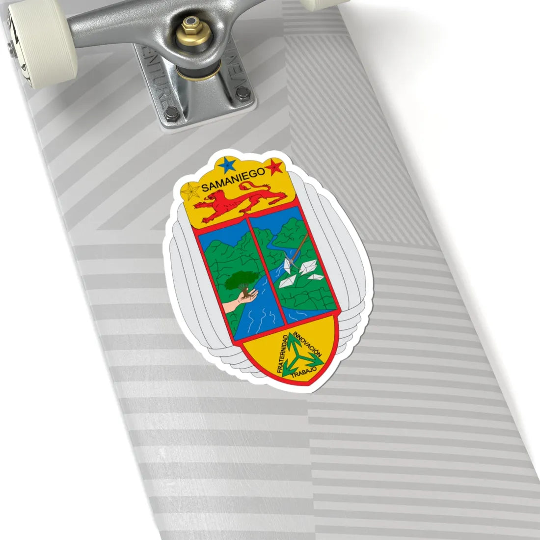 Escudo de Samaniego Nariño (Colombia) (Coat of Arms) STICKER Vinyl Kiss-Cut Decal - The Sticker Space