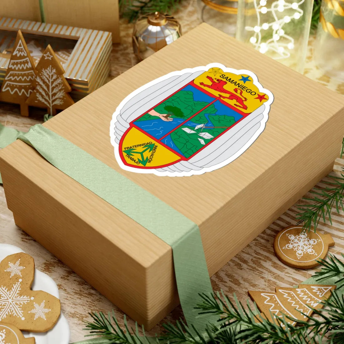 Escudo de Samaniego Nariño (Colombia) (Coat of Arms) STICKER Vinyl Kiss-Cut Decal - The Sticker Space