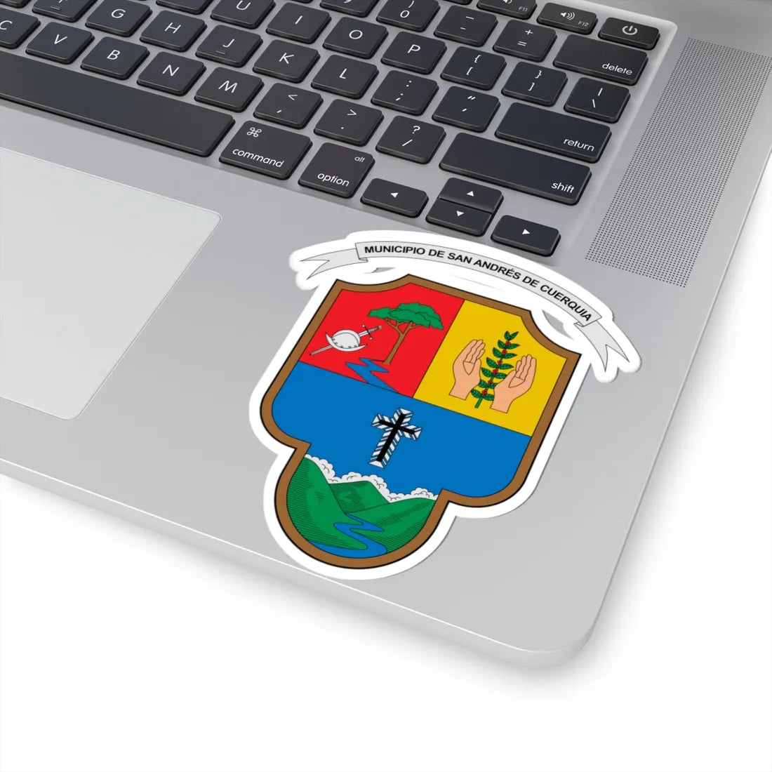Escudo de San Andrés de Cuerquia (Colombia) (Coat of Arms) STICKER Vinyl Kiss-Cut Decal - The Sticker Space