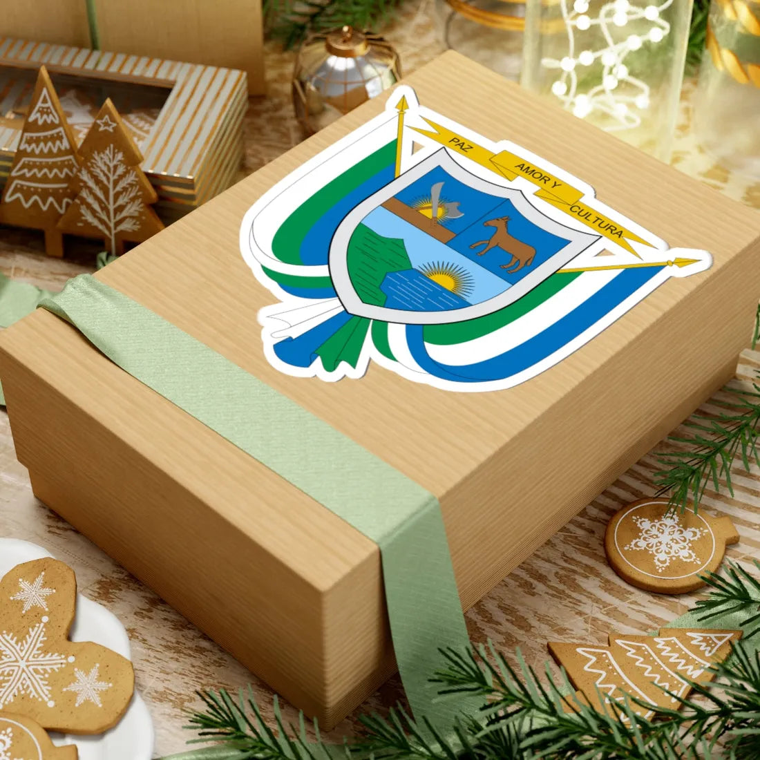 Escudo de San Antero Córdoba (Colombia) (Coat of Arms) STICKER Vinyl Kiss-Cut Decal - The Sticker Space