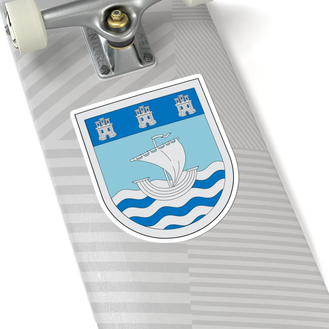 Escudo de San Antonio Chile (Chile) (Coat of Arms) STICKER Vinyl Kiss-Cut Decal - The Sticker Space