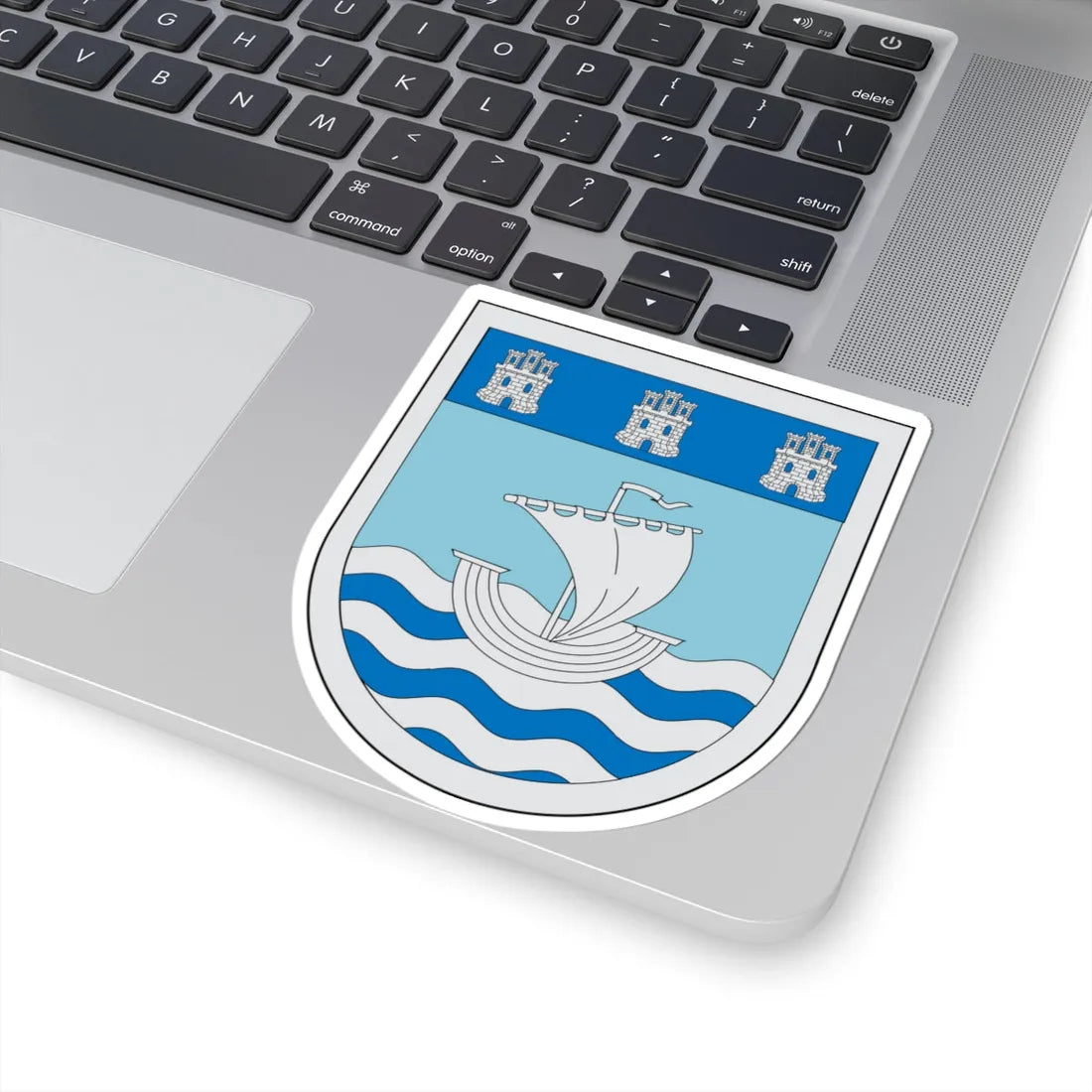 Escudo de San Antonio Chile (Chile) (Coat of Arms) STICKER Vinyl Kiss-Cut Decal - The Sticker Space