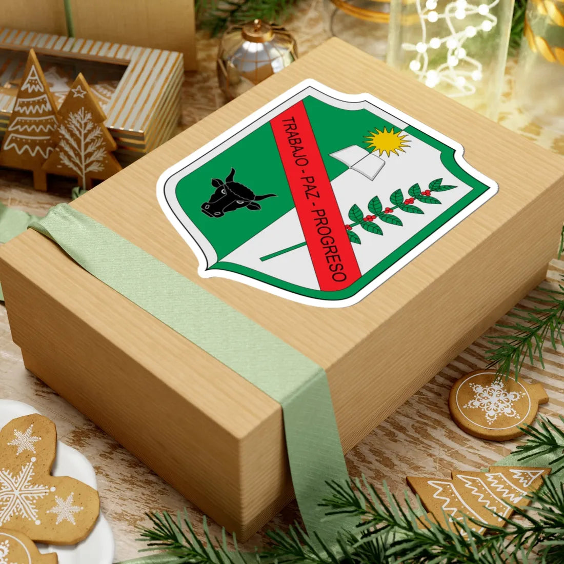 Escudo de San Bernardo Cundinamarca (Colombia) (Coat of Arms) STICKER Vinyl Kiss-Cut Decal - The Sticker Space