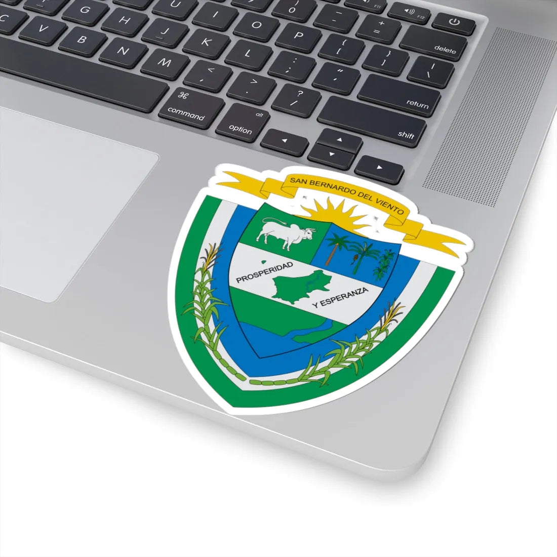 Escudo de San Bernardo del Viento (Colombia) (Coat of Arms) STICKER Vinyl Kiss-Cut Decal - The Sticker Space