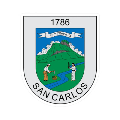 Escudo de San Carlos Antioquia (Colombia) (Coat of Arms) STICKER Vinyl Kiss-Cut Decal 2 Inch White - The Sticker Space