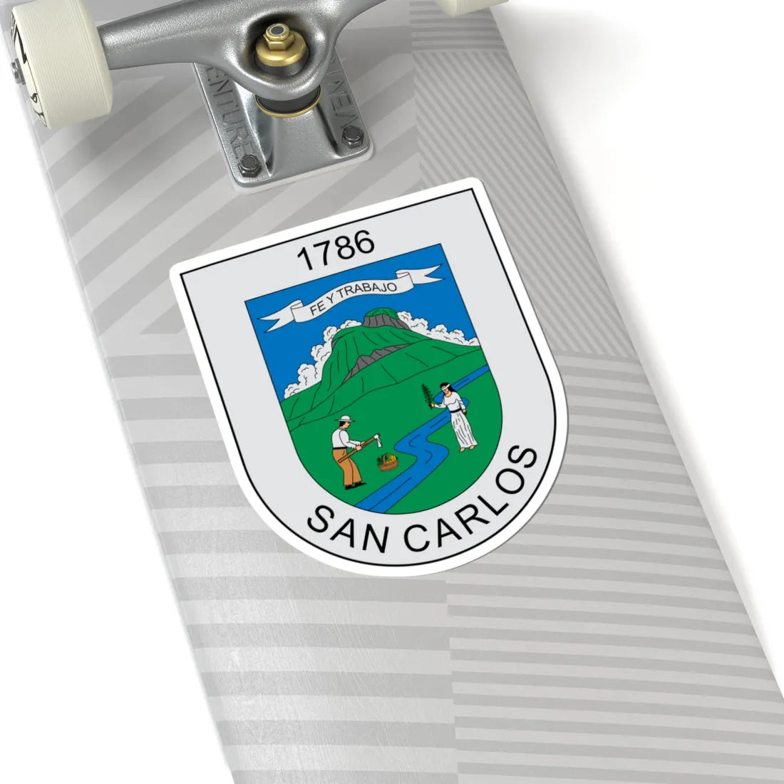 Escudo de San Carlos Antioquia (Colombia) (Coat of Arms) STICKER Vinyl Kiss-Cut Decal - The Sticker Space