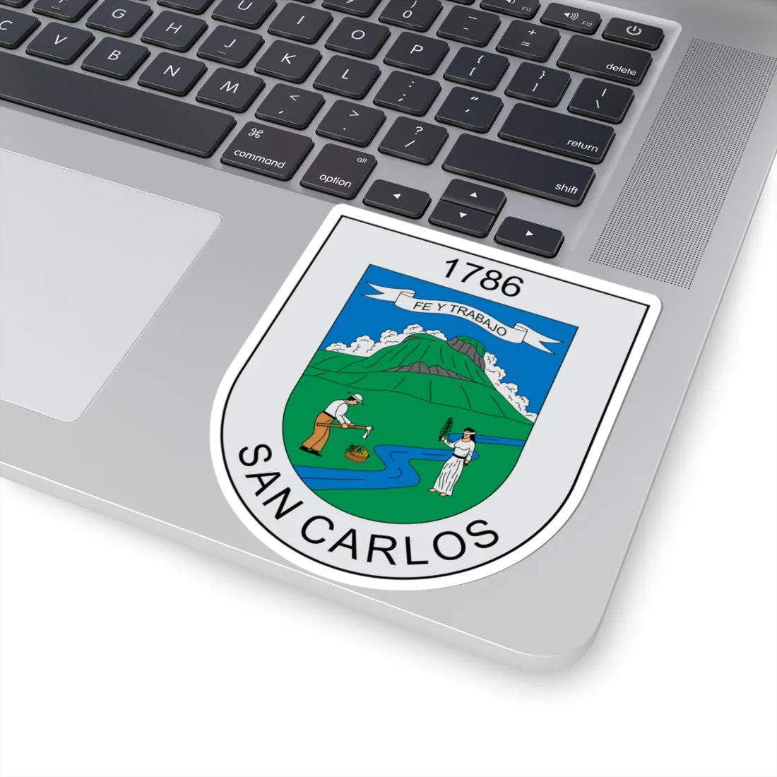 Escudo de San Carlos Antioquia (Colombia) (Coat of Arms) STICKER Vinyl Kiss-Cut Decal - The Sticker Space