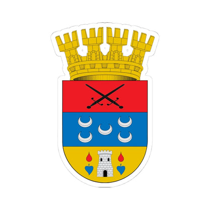 Escudo de San Carlos Chile (Chile) (Coat of Arms) STICKER Vinyl Kiss-Cut Decal 4 Inch White - The Sticker Space