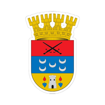 Escudo de San Carlos Chile (Chile) (Coat of Arms) STICKER Vinyl Kiss-Cut Decal 6 Inch White - The Sticker Space