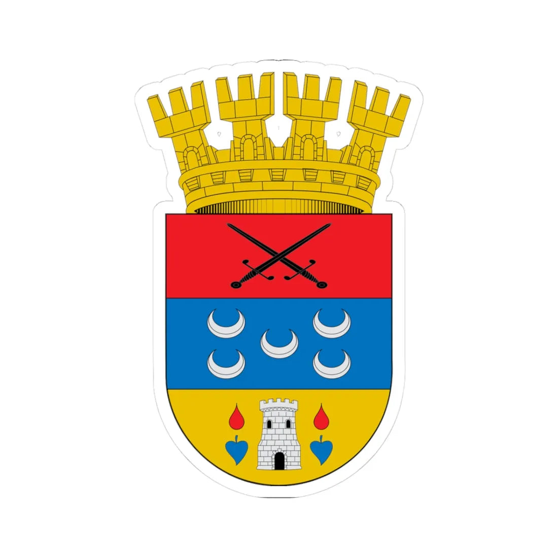 Escudo de San Carlos Chile (Chile) (Coat of Arms) STICKER Vinyl Kiss-Cut Decal - The Sticker Space